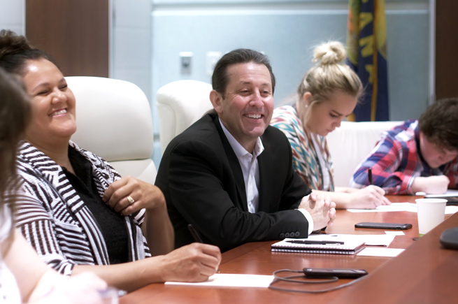 Group of participants in a Native CDFI Network meeting