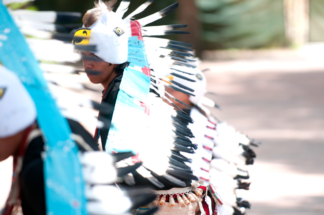 Dancer at a powwow in Santa Fe, New Mexico