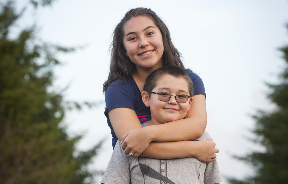 Ruby Pope, Taala Fund grantee, and her brother