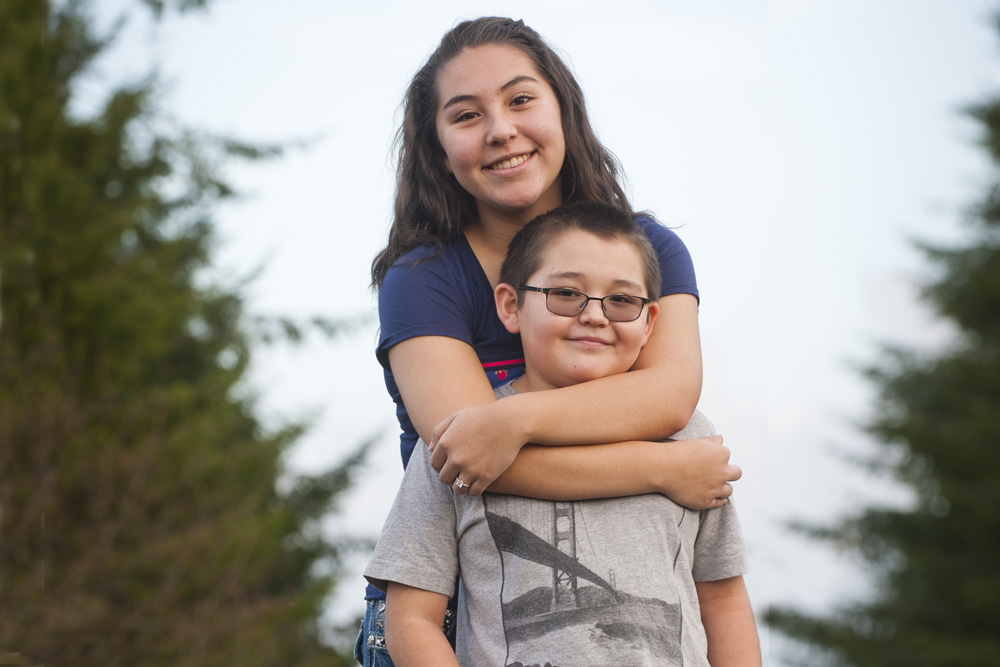 Ruby Pope, Taala Fund grantee, and her brother