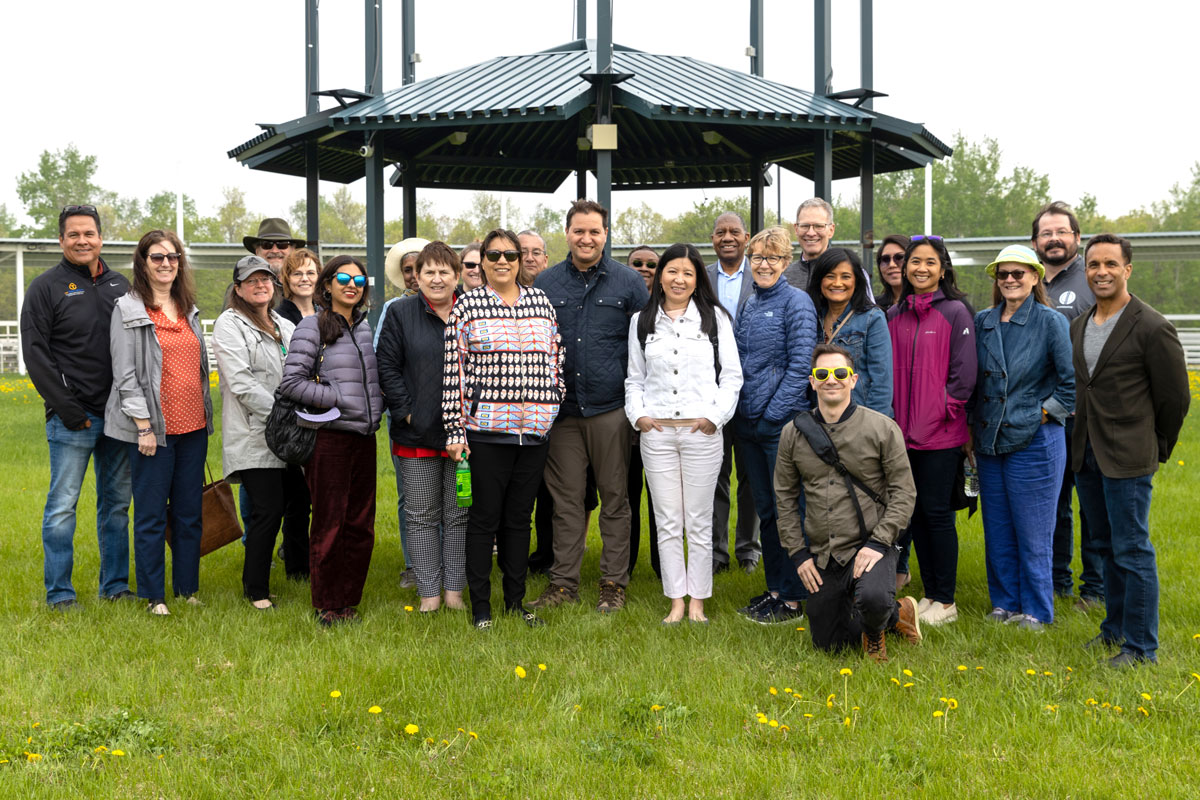 NWAF Board and Staff members at White Earth Powwow grounds, MN