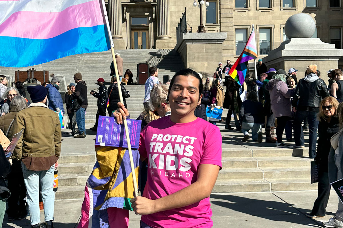 Protect Trans Youth rally in Boise, ID