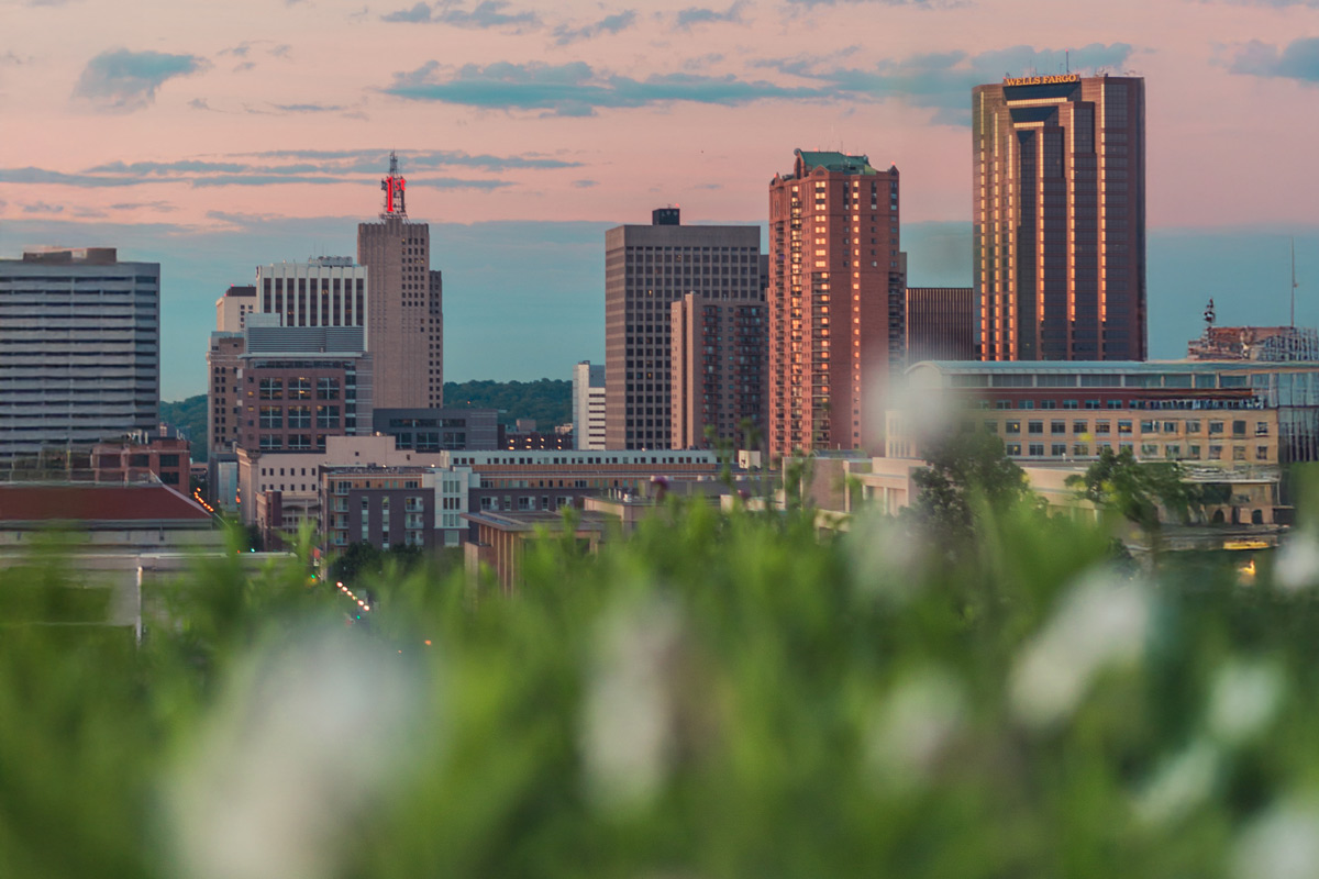 View of downtown St. Paul, MN